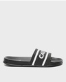 Shop Men's Black Caution Sliders