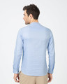 Shop Celeste Blue Mandarin Collar Henley Full Sleeve Shirt-Full