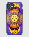 Shop Celestial Sun & Moon Groovy Premium Glass Case for Apple iPhone 11-Front