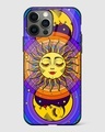 Shop Celestial Sun & Moon Groovy Premium Glass Case for Apple iPhone 15 Pro-Front