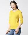 Shop Ceylon Yellow 3/4 Sleeves T-Shirt-Design