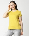 Shop Ceylon Yellow Half Sleeve Slim Fit T-Shirt-Design