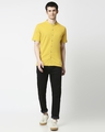 Shop Ceylon Yellow Mandarin Collar Half Sleeve Shirt-Full