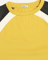 Shop Ceylon Yellow Mesh Half Sleeve Raglan T-Shirt