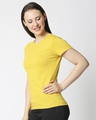Shop Ceylon Yellow Women Plain Half Sleeves T-Shirt-Design