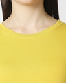 Shop Ceylon Yellow Women Plain Half Sleeves T-Shirt