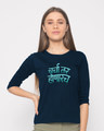 Shop Charcha Round Neck 3/4th Sleeve T-Shirt-Front