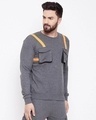 Shop Charcoal Chest Pocket Taped Men's Sweatshirt-Full