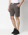 Shop Charcoal Grey Raw Hem Shorts-Design