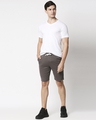 Shop Charcoal Grey Raw Hem Shorts
