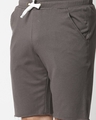 Shop Charcoal Grey Raw Hem Shorts