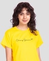 Shop Chasing Dream Boyfriend T-Shirt Pineapple Yellow-Front