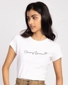 Shop Chasing Dream Half Sleeve T-Shirt White-Front