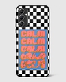 Shop Checkered Calm Premium Glass Case for Samsung Galaxy A34 5G-Front