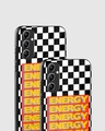 Shop Checkered Energy Premium Glass Case for Samsung Galaxy A34 5G-Design