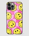Shop Checkered Smiley Premium Glass Case for Apple iPhone 14 Pro Max-Front