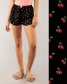 Shop Women's Black Cherry Crush All Over Printed Boxers-Front