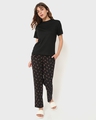 Shop Women's Black Cherry Crush AOP Pyjamas-Full