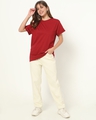 Shop Cherry Red Boyfriend T-Shirt-Full
