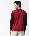 Shop Cherry Red Color Block Fleece Sweatshirt-Full