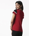 Shop Cherry Red Color Block T-Shirt-Full