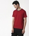 Shop Cherry Red Contrast Hem T-Shirt-Design