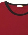 Shop Cherry Red Contrast Hem T-Shirt