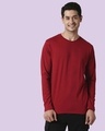 Shop Cherry Red Full Sleeve T-Shirt-Front