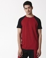 Shop Cherry Red Half Sleeve Raglan T-Shirt-Design