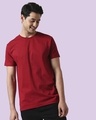 Shop Men's Cherry Red T-shirt-Front