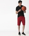 Shop Cherry Red Plain Shorts