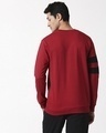 Shop Cherry Red Sports Trim Fleece Sweatshirt-Full