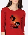 Shop Chibi Harry Round Neck 3/4 Sleeve T-Shirt (HPL)-Front
