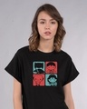 Shop Chibi Justice Boyfriend T-Shirt (DCL)-Front
