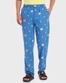 Shop Men's Blue Chibi Skulls All Over Printed Pyjamas-Front
