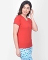 Shop Chic Basic Top In Red 100% Cotton-Full