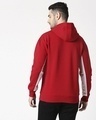Shop Men's Red & White Color Block Hoodie-Design