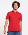 Shop Chili Pepper Short Collar Tipping Polo-Front