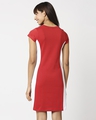 Shop Women's Chili Pepper Solid Side Cut N Sew Cap Sleeves Slim Fit Dress-Full