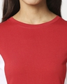 Shop Women's Chili Pepper Solid Side Cut N Sew Cap Sleeves Slim Fit Dress