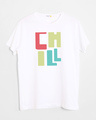 Shop Chill Coloful Half Sleeve T-Shirt-Front