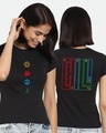 Shop Women's Black Chill Pop Graphic Printed T-shirt-Front