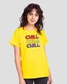 Shop Chill Snoopy Boyfriend T-Shirt-Front