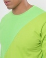 Shop Chille Out Green Color Block Full Sleeve T-shirt