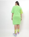 Shop Women's Chilled Out Green Color Block Plus Size Relaxed Fit Dress-Design