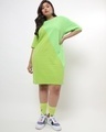 Shop Women's Chilled Out Green Color Block Plus Size Relaxed Fit Dress-Full