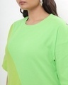Shop Women's Chilled Out Green Color Block Plus Size Relaxed Fit Dress
