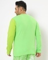 Shop Chilled Out Green Plus Size Color Block Full Sleeve T-shirt-Design