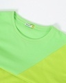 Shop Chilled Out Green Plus Size Color Block Full Sleeve T-shirt