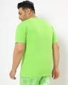Shop Chilled Out Green Plus Size Half Sleeve T-shirt-Design